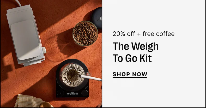 20% off + free coffee: the weigh to go kit