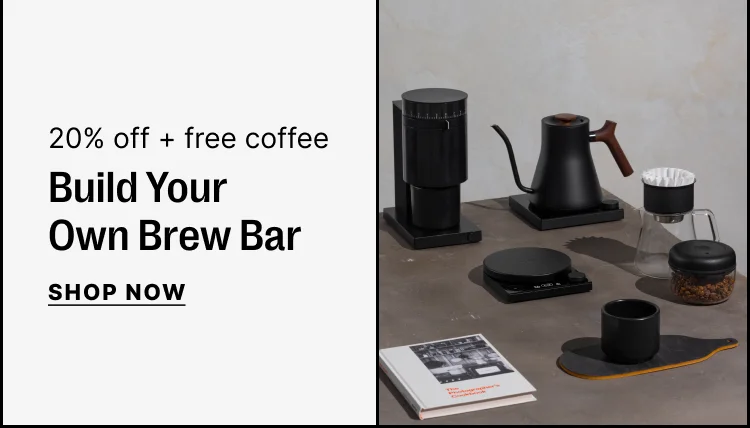 20% off + free coffee: build your own brew bar