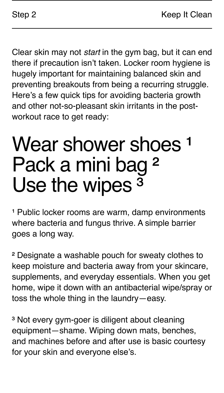 Step 2: Keep It Clean