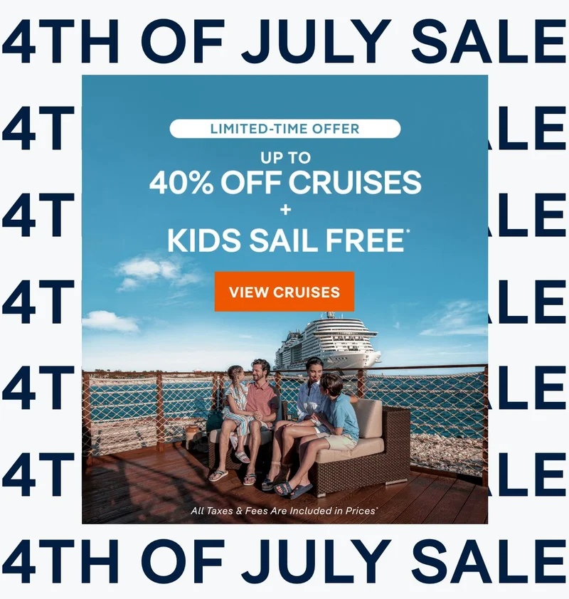 Limited Time Offer – Up to 40% Off Cruises + Kids Sail Free* – Click to View Cruises & Book Now – All Taxes & Fees Are Included in Prices*