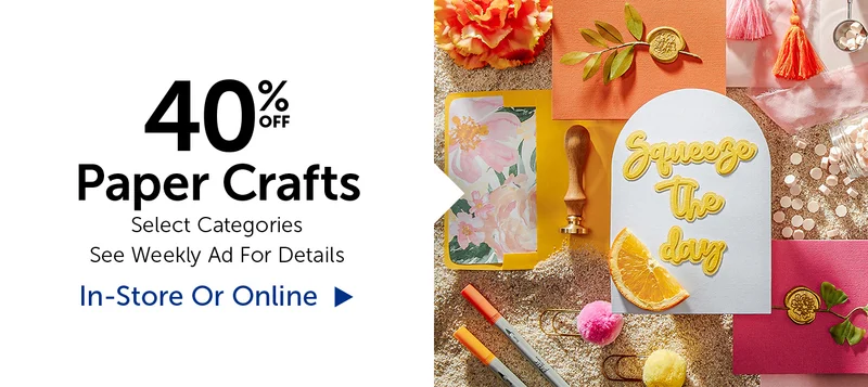 40% Off Paper Crafts - Select Categories