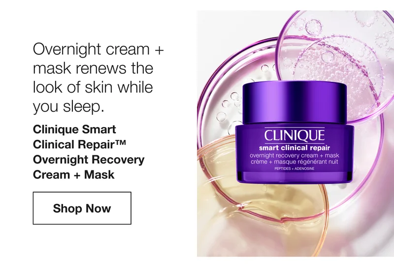 Overnight cream + mask renews the look of skin while you sleep. | Clinique Smart Clinical Repair™ Overnight Recovery Cream + Mask | Shop Now