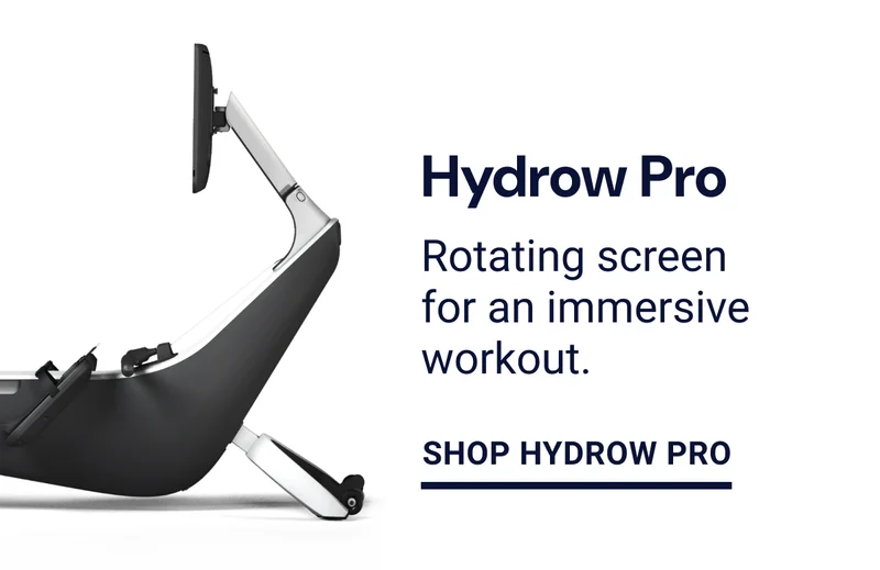 Hydrow Pro: Rotating screen for an immersive workout. Shop Hydrow Pro