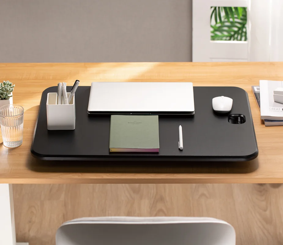 Ultra-Slim Single Top Height-Adjustable Compact Sit-Stand 26" Desk Converter