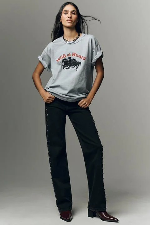 Joe's Jeans The Margot Studded High-Rise Straight Jeans