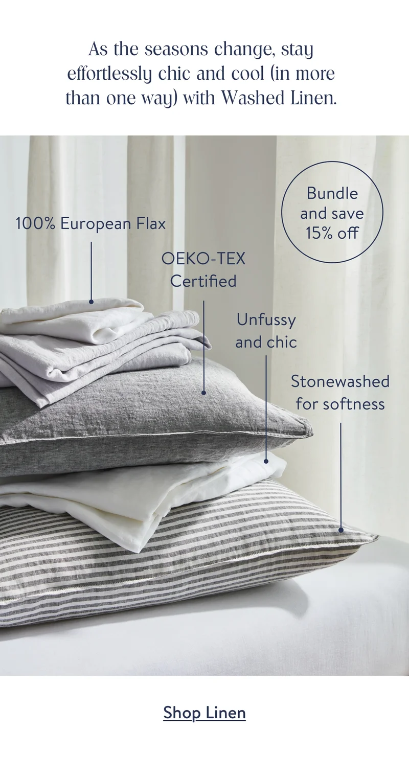 As the seasons change, stay effortlessly chic and cool (in more than one way) with Linen