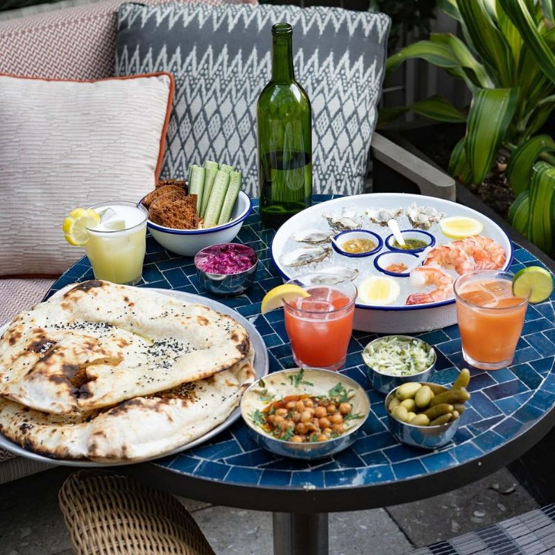 Food and cocktails at Jaffa
