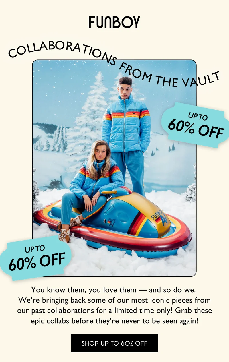 FUNBOY | Collaborations from the Vault | Up to 60% OFF | You know them, you love them — and so do we.  We’re bringing back some of our most iconic pieces from our past collaborations for a limited time only! Grab these epic collabs before they’re never to be seen again! | SHOP UP TO 60% OFF