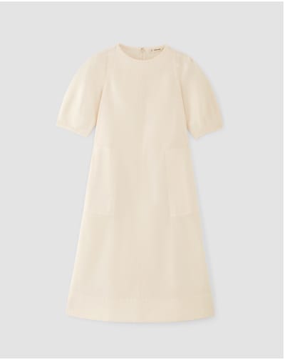 [image]The Short-Sleeve Puff Midi Dress