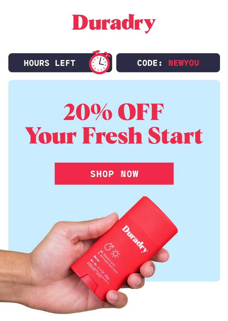 20% OFF Your Fresh Start SHOP NOW