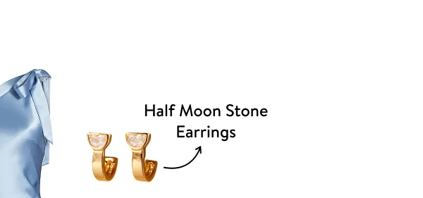 Half Moon Stone Earrings