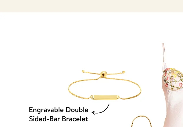 Engravable Double Sided-Bar Bracelet