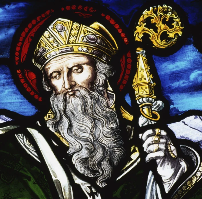 Every year on March 17, people around the world celebrate Irish heritage on St. Patrick's Day—named for the patron saint of Ireland, pictured here on a stained glass window in Clogheen.