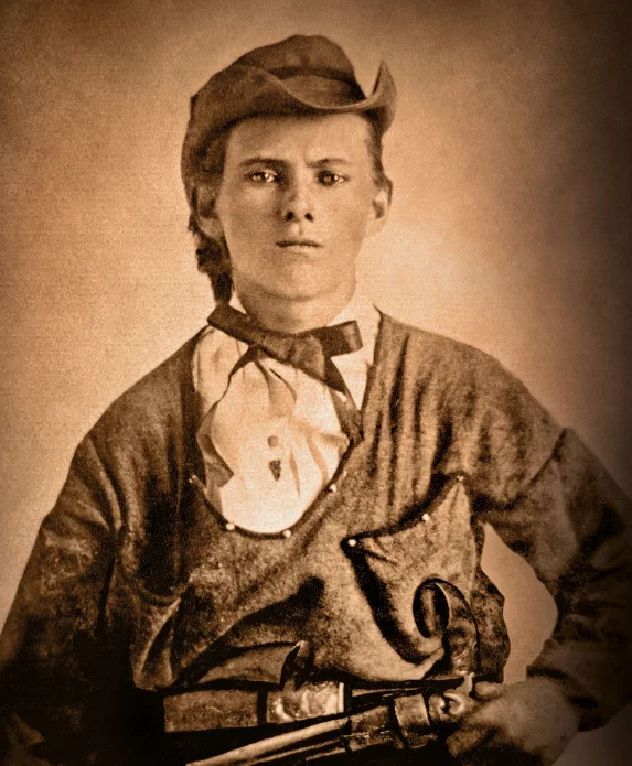 Murderer and thief, Jesse James was heavily armed when he posed for this photograph in the 1860s.
