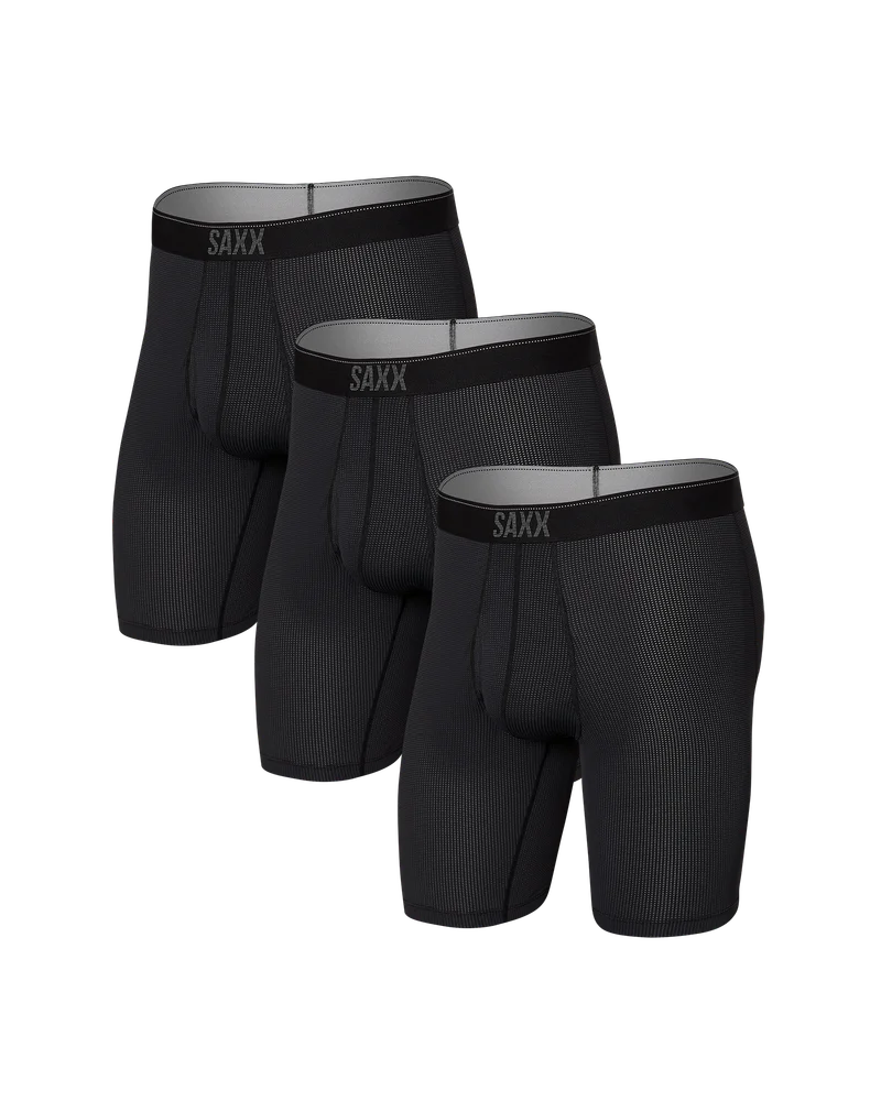 Quest Quick-Dry Mesh Long Boxer Brief 3-Pack
