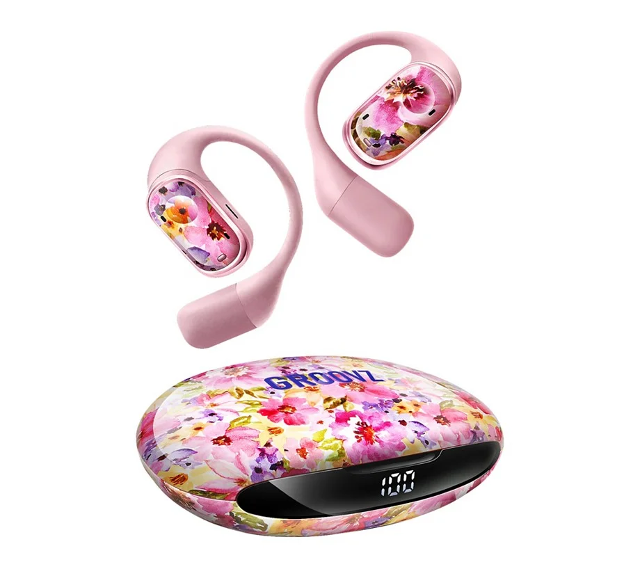 Groovz Plus Open Ear True Wireless Headphones with Charging Case