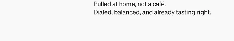 Pulled at home, not cafe.