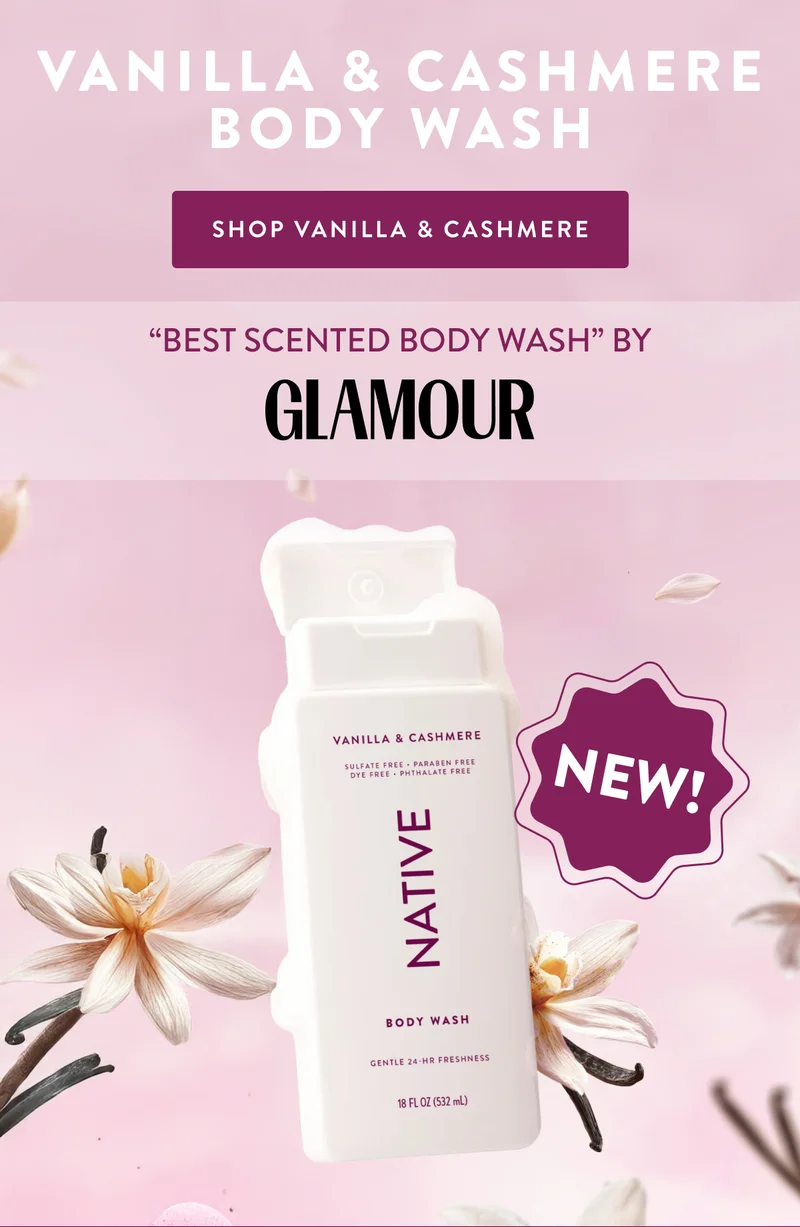 VANILLA & CASHMERE BODY WASH | SHOP VANILLA & CASHMERE | BEST SCENTED BODY WASH BY GLAMOUR | NEW!