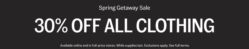 30% Off Clothing