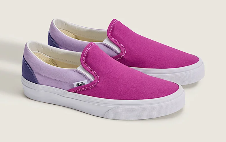 Color Block Purple Blues Classic Slip-On Shoe