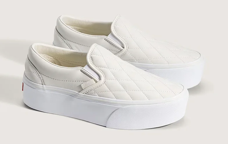 Marshmallow White Classic Slip-On Platform Shoe