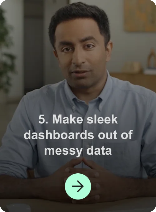 5. Make sleek dashboards out of messy data