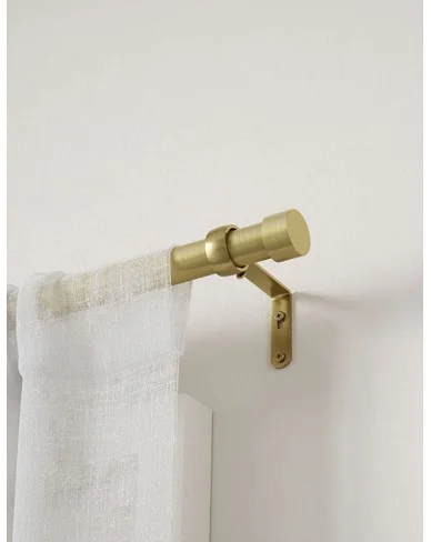 Porta Curtain Rod-Brass / 66"-120"