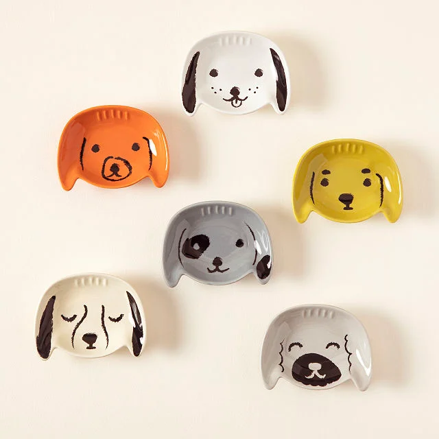 Little Dog Snack Dishes - Set of 6