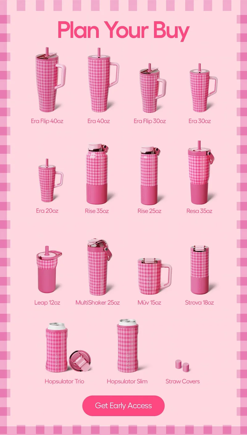 Plan Your Buy for Pink Gingham. Sign up for Early Access