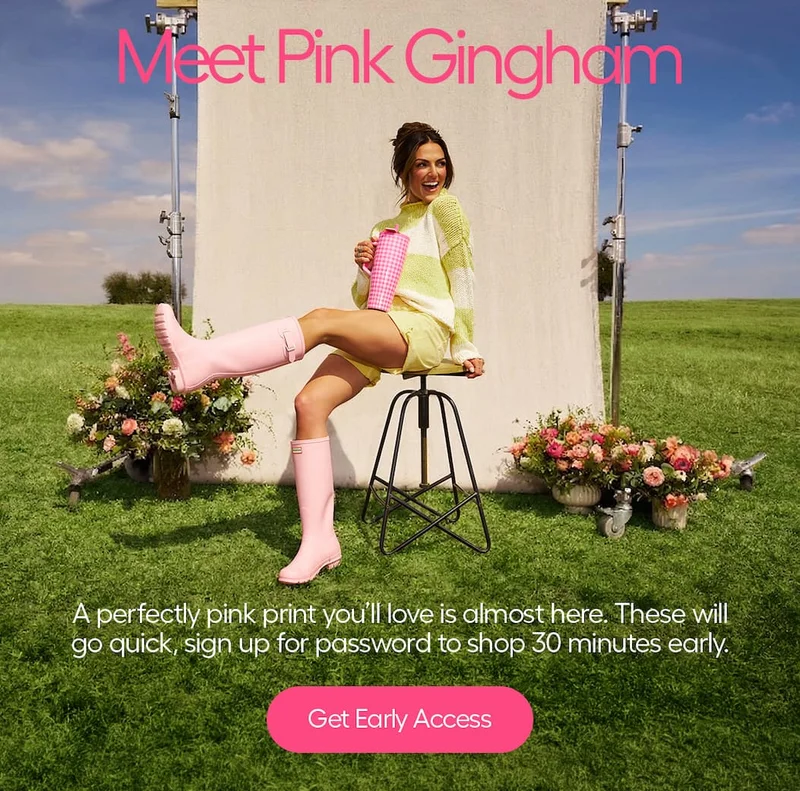 Pink Gingham Drops on Friday. Sign up here for the password to shop 30 minutes early.