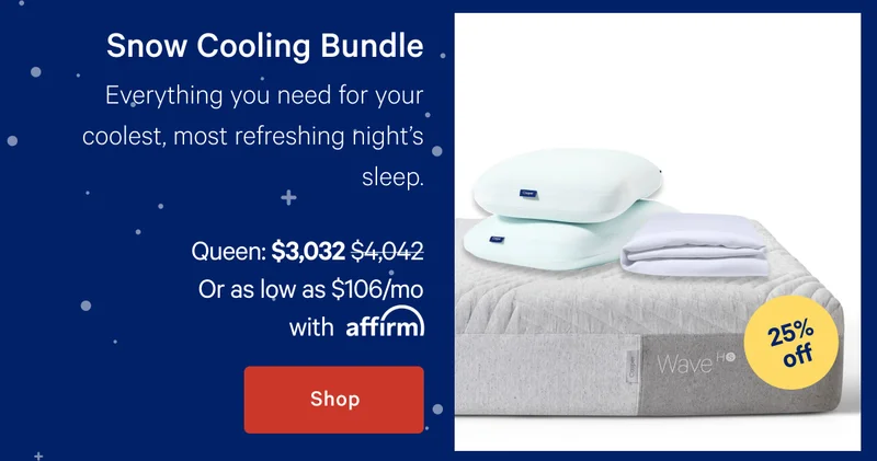 Snow Cooling Bundle >> Everything you need for your coolest, most refreshing night’s sleep. >> Shop >>