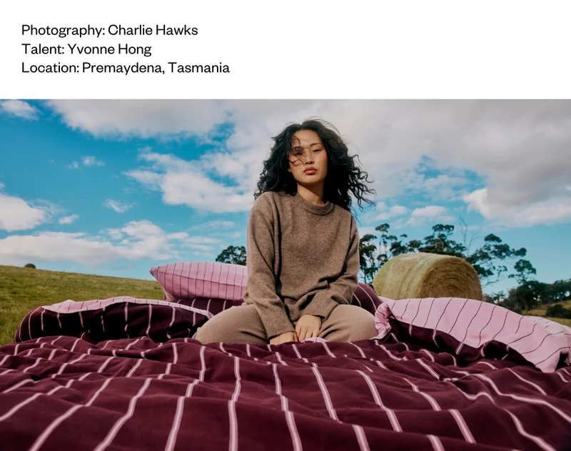 Photography: Charlie Hawks. Talent: Yvonne Hong. Location: Premaydena, Tasmania