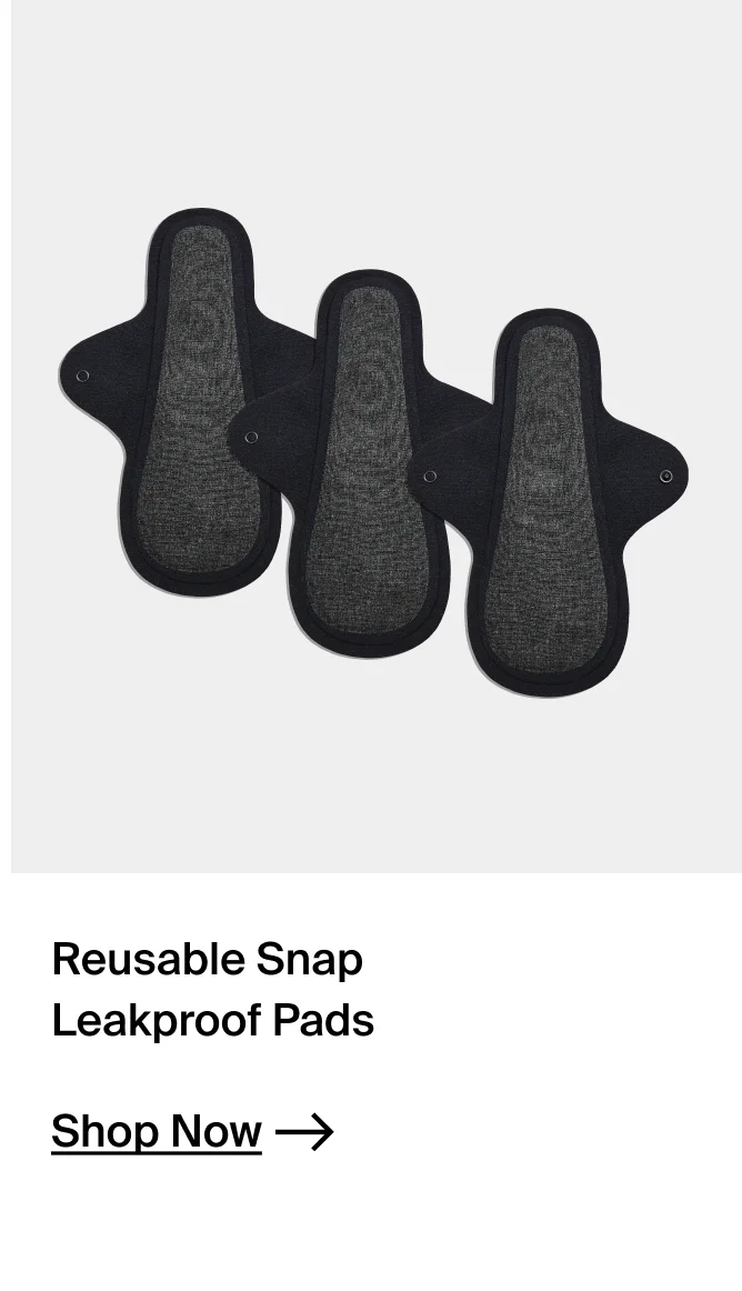 Reusable Snap Leakproof Pads. SHop now