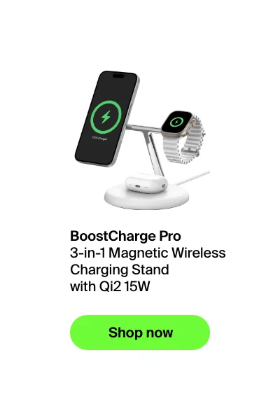 BoostCharge Pro 3-in-1 Magnetic Wireless Charging Stand with Qi2 15W