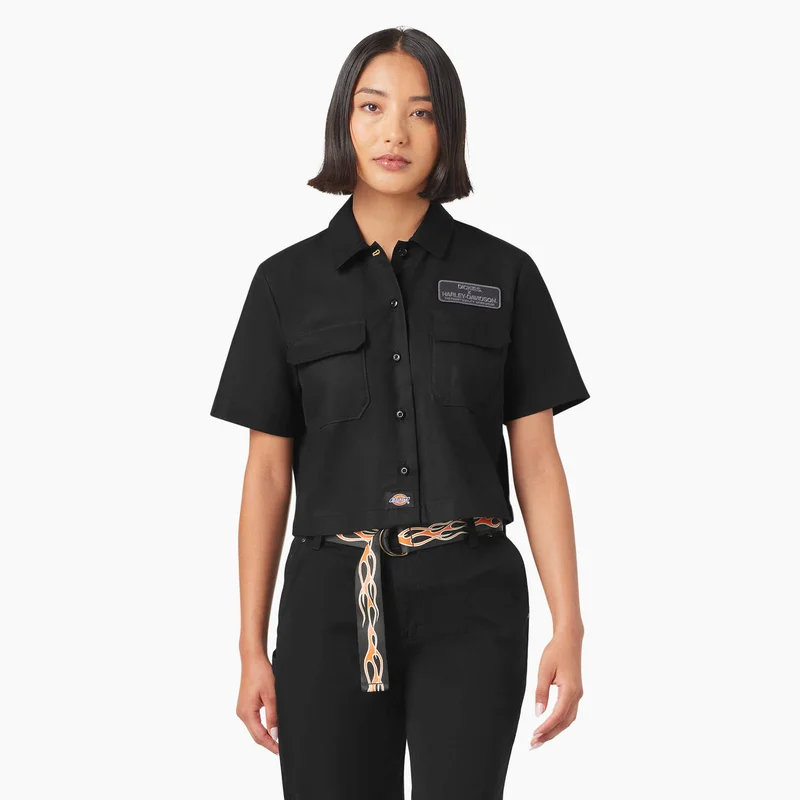 Dickies x Harley-Davidson Women’s Eagle Cropped Work Shirt