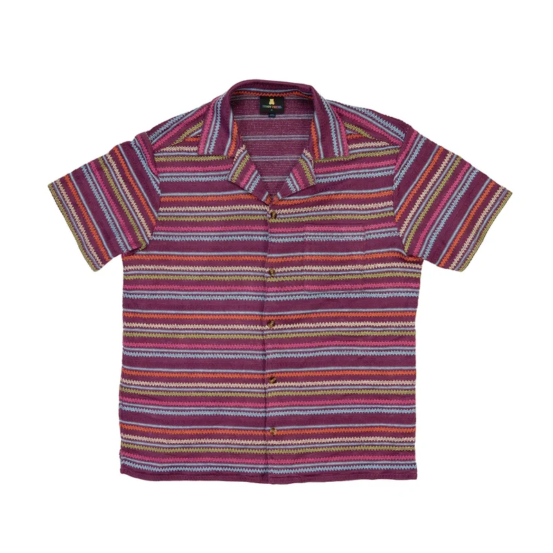 Image of Knit Stripe Camp Shirt