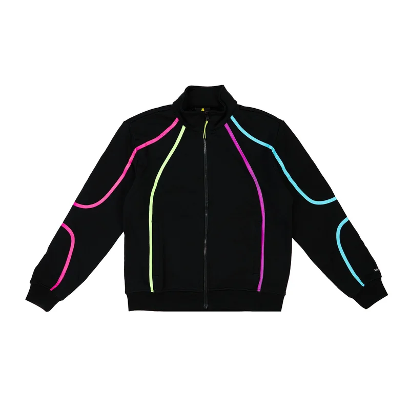Image of Retro Neon Piping Zip Sweatshirt