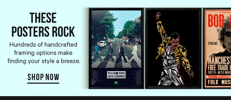 These Posters Rock! Make your walls rock with posters of the greats of the music world.