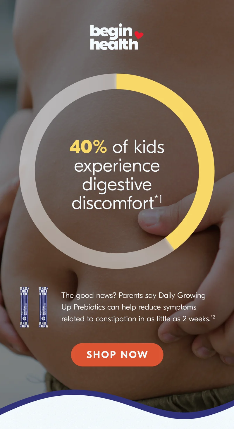 40% of kids experience digestive discomfort.