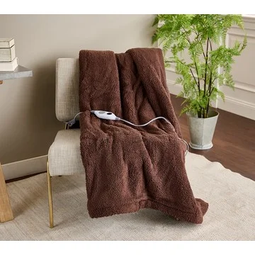 Kringle Express 50" x 70" Heated Sherpa Throw