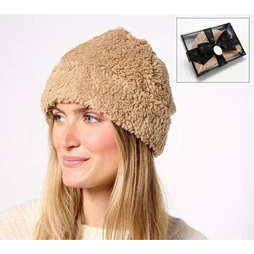 Bumblebella by Jill Martin Sherpa Beanie with Gift Box