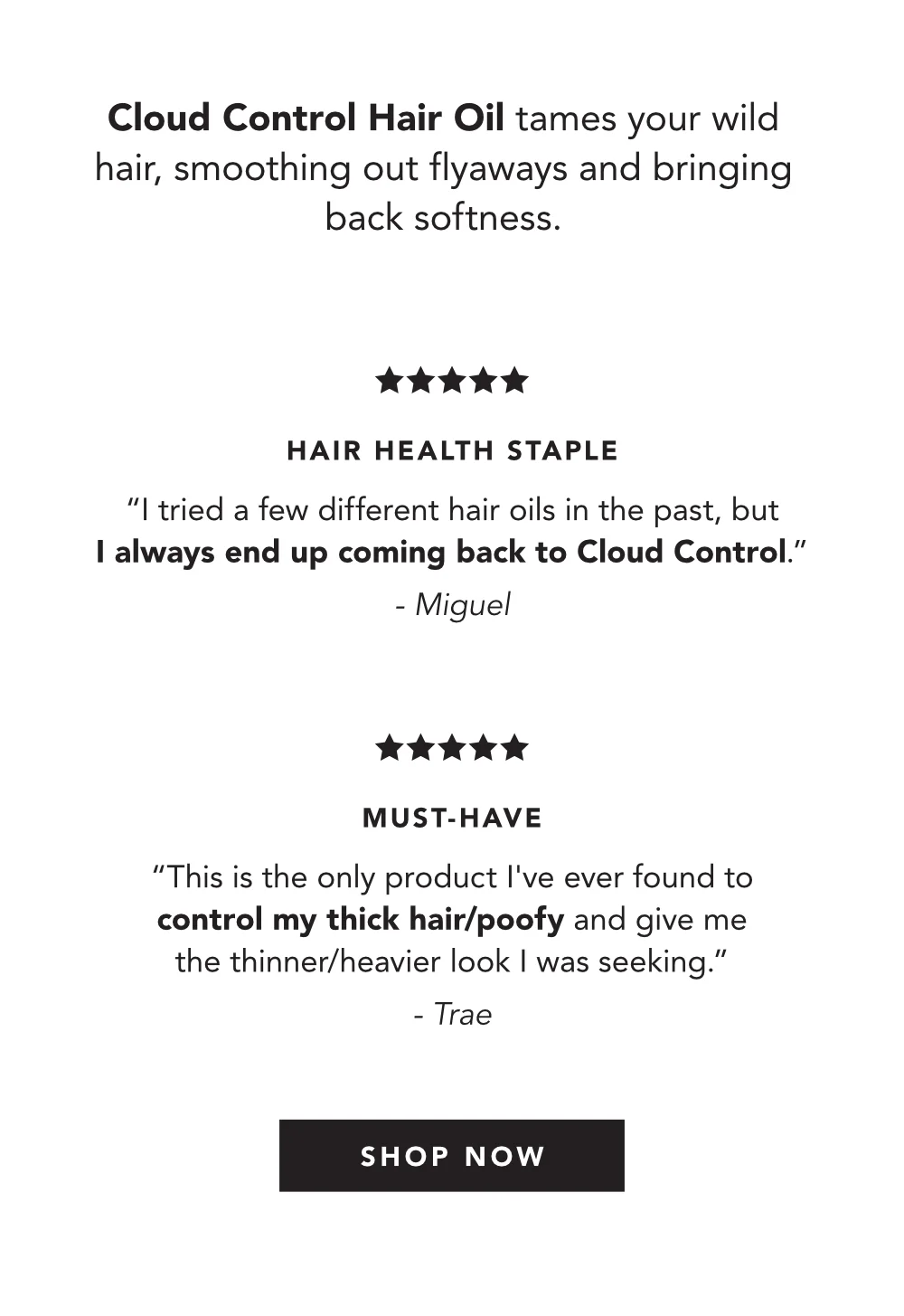Cloud Control Hair Oil