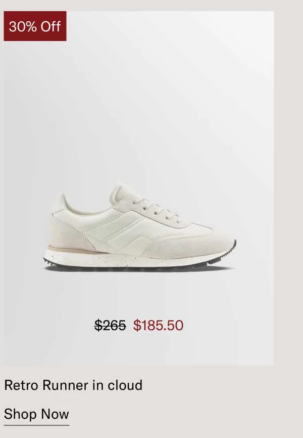 30% off Retro Runner in Cloud-Shop Now