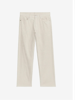 Loose corduroy trousers Beige