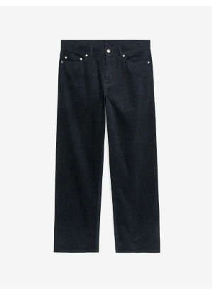 Loose corduroy trousers Black