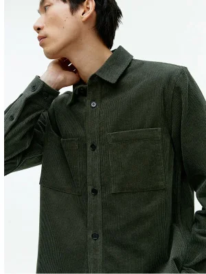 Corduroy overshirt Green