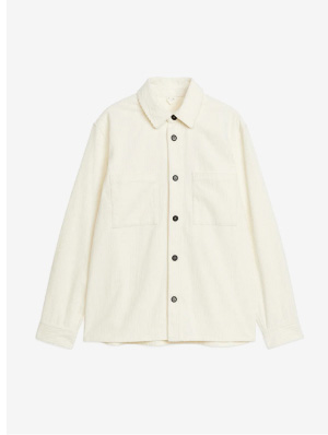 Corduroy overshirt White