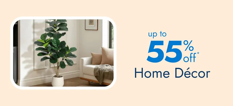 Up to 55% off home decor