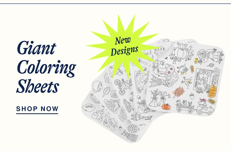 Giant Coloring Sheets New Designs Beach + Blank. Shop Now + special offer on The Caddy