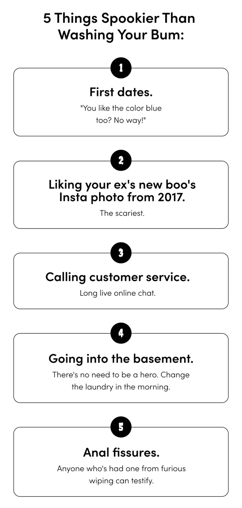 5 THINGS SPOOKIER THAN WASHING YOUR BUM
